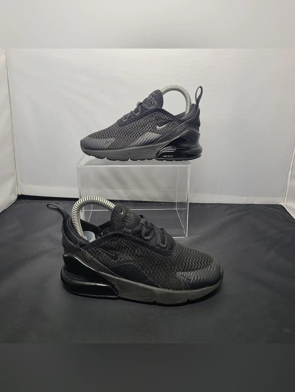 Nike Air Max 270 Triple Black Sneakers,AO2372-006 kids Toddler size 12C